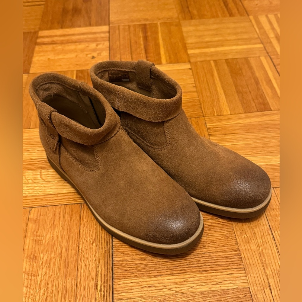 UGG Tan Suede Ankle Boots